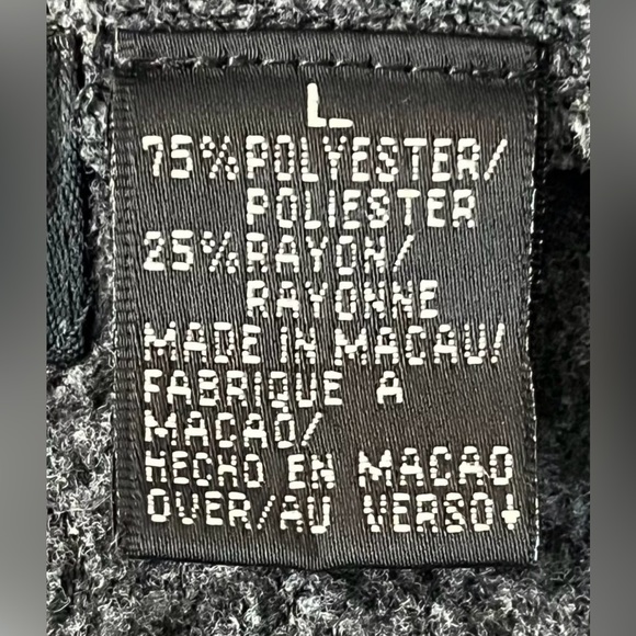 Liz Claiborne Women's Dark Gray V-Neck Long Sleeve Soft Sweater Size Large - Picture 5 of 5